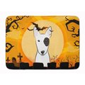 Jensendistributionservices Halloween Bull Terrier Machine Washable Memory Foam Mat MI2550556